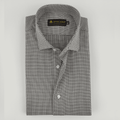 Dark Brown & White Check Shirt