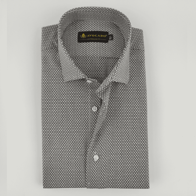 Dark Brown & White Check Shirt