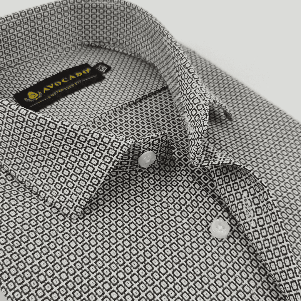 Dark Brown & White Check Shirt
