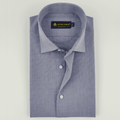 Navy Blue Gingham Check Shirt