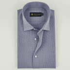Navy Blue Gingham Check Shirt