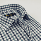Sea Green & Navy Checkered Shirt