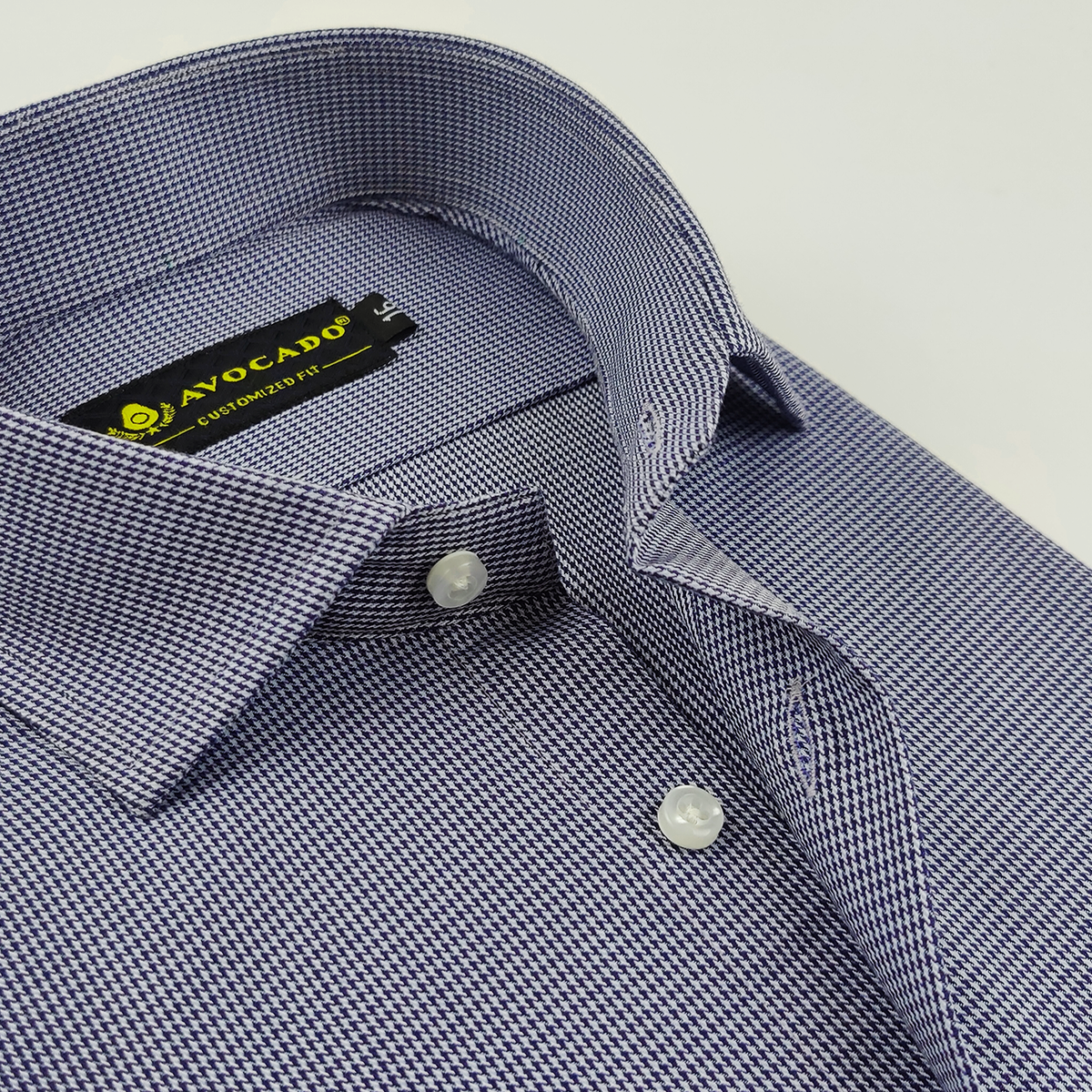 Navy Blue & White Formal Shirt