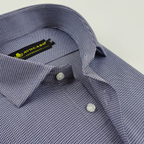 Navy Blue & White Formal Shirt