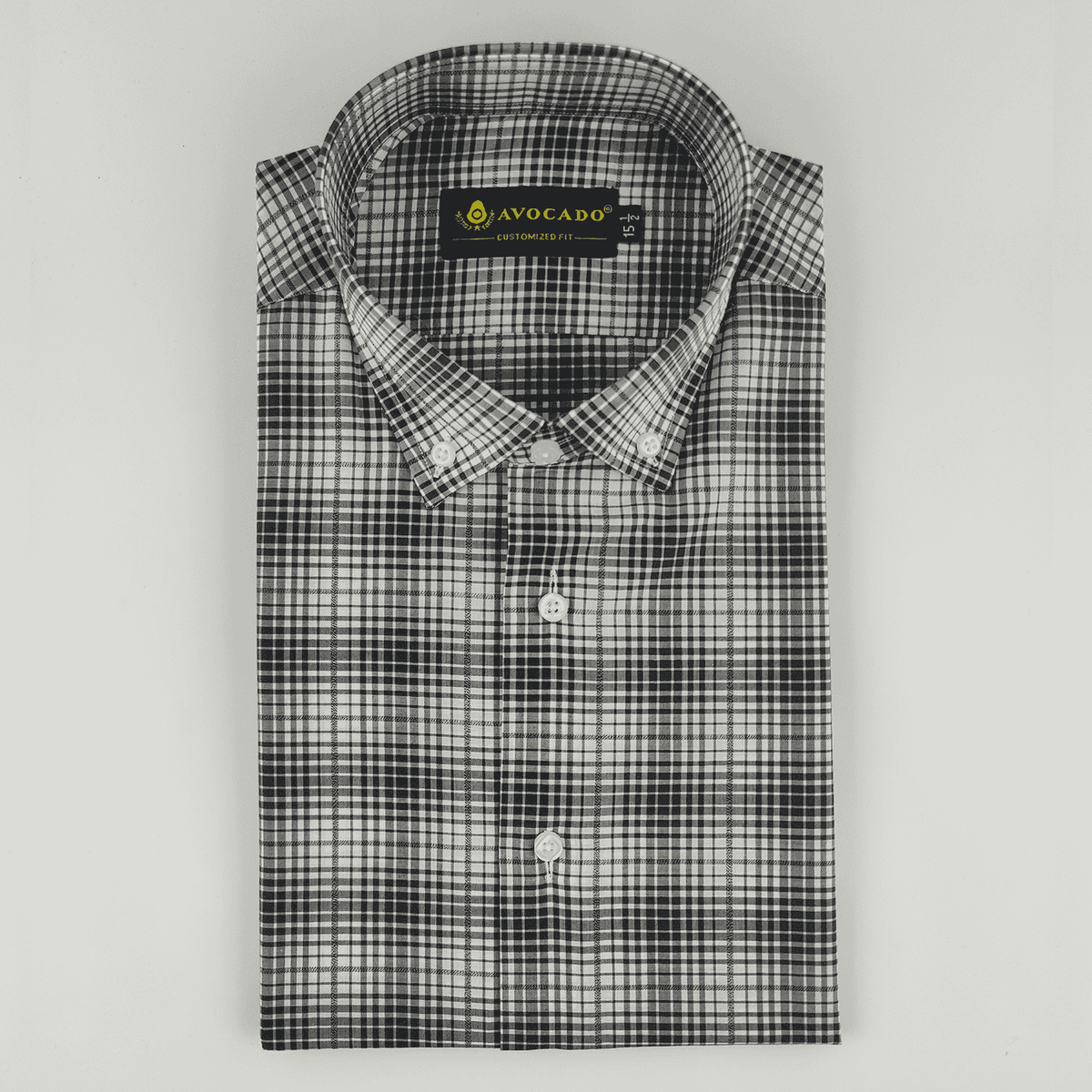 white & grey check Shirt