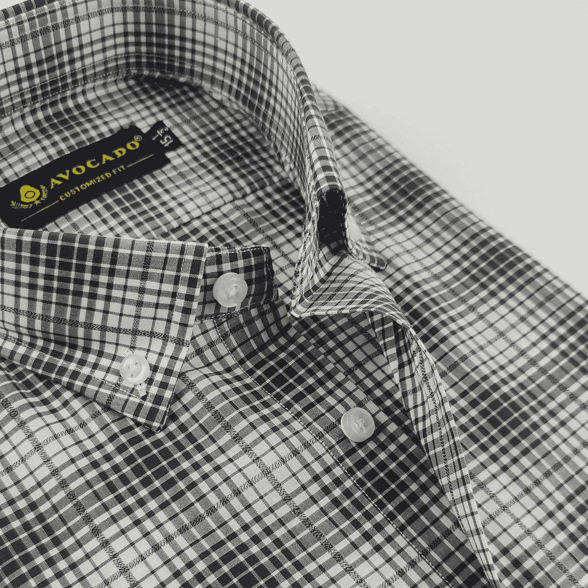 white & grey check Shirt