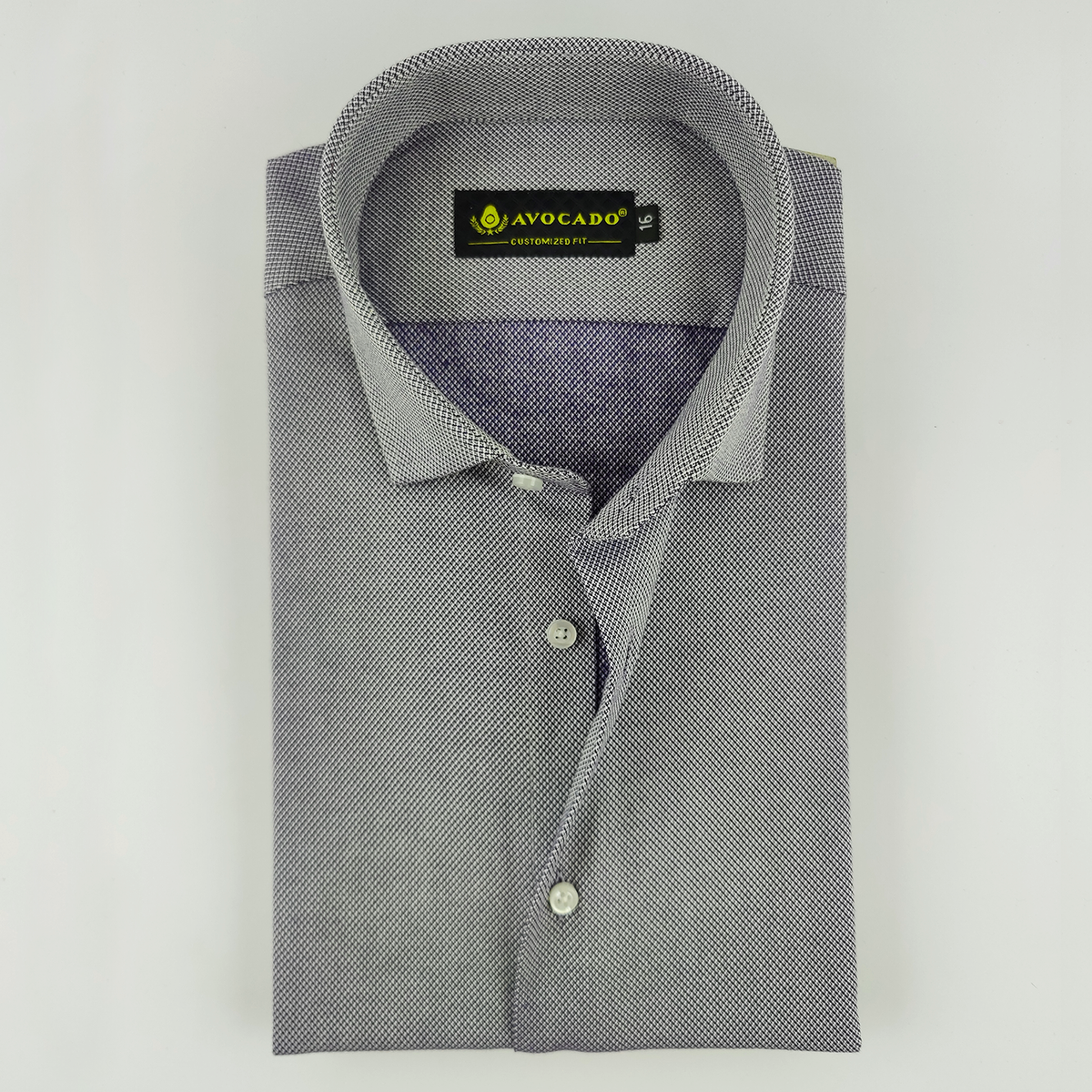 Royal & white Self Textured Shirt