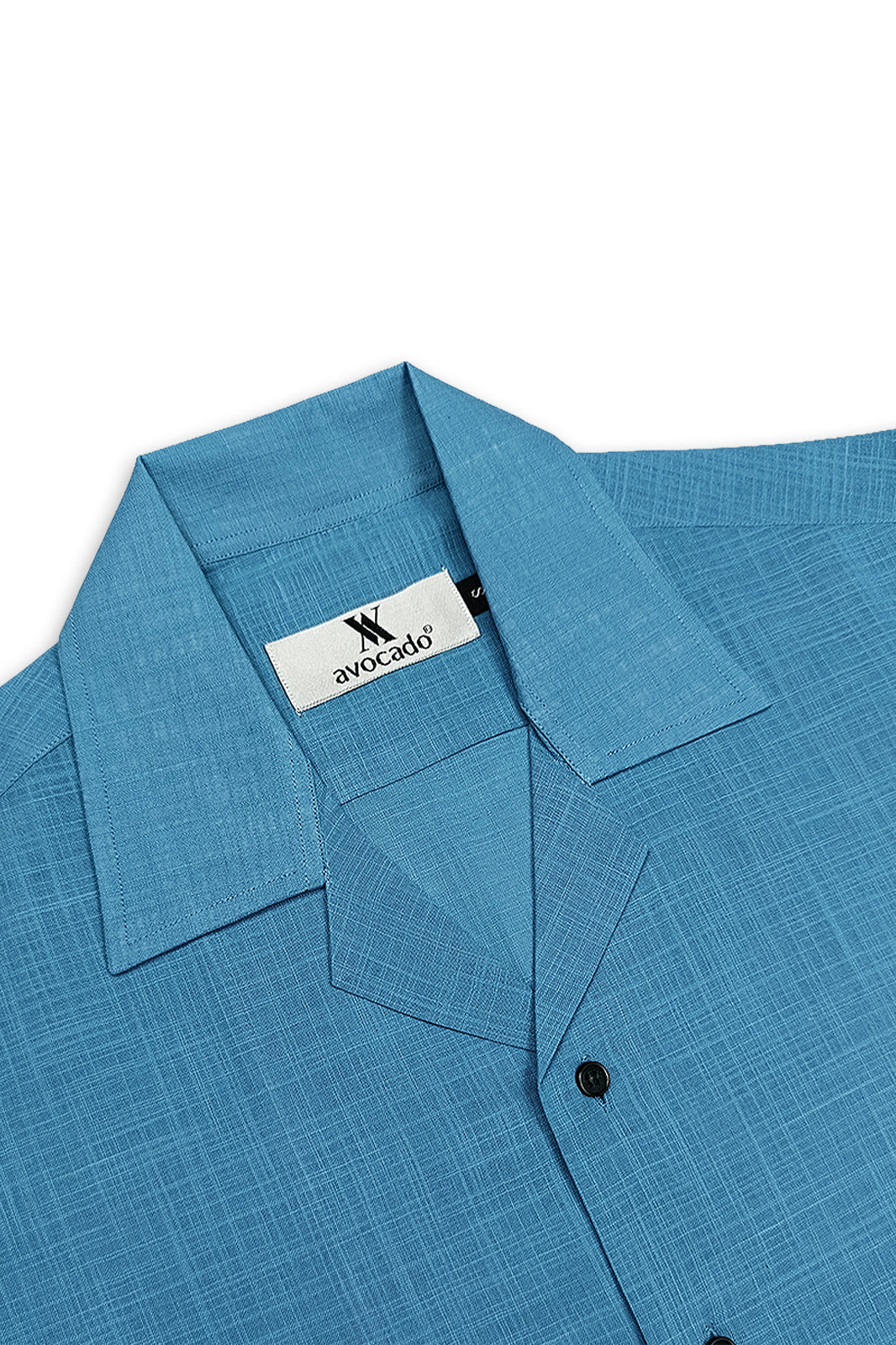 Light Turquise Irish Linen Cuban Collar Shirt