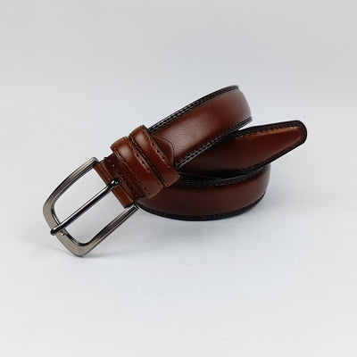 Bright Brown Synthetic Leather Belt