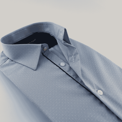 Light Blue Gingham Textured Shirt