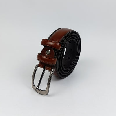 Bright Brown Synthetic Leather Belt