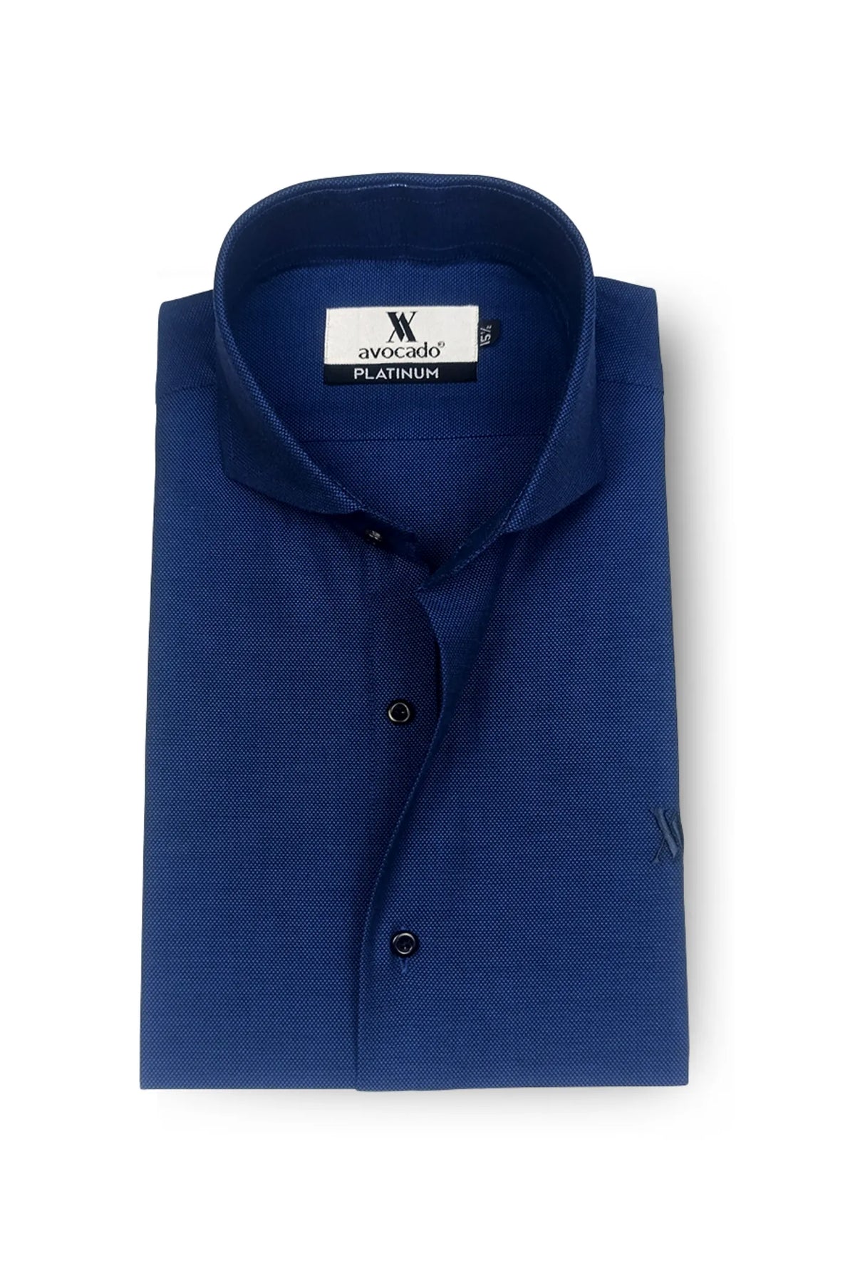 Dark Navy Self Texture Formal Shirt