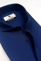 Dark Navy Self Texture Formal Shirt