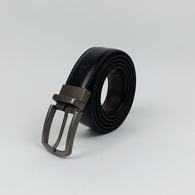 Black & Dark Brown Reversible Leather Belt