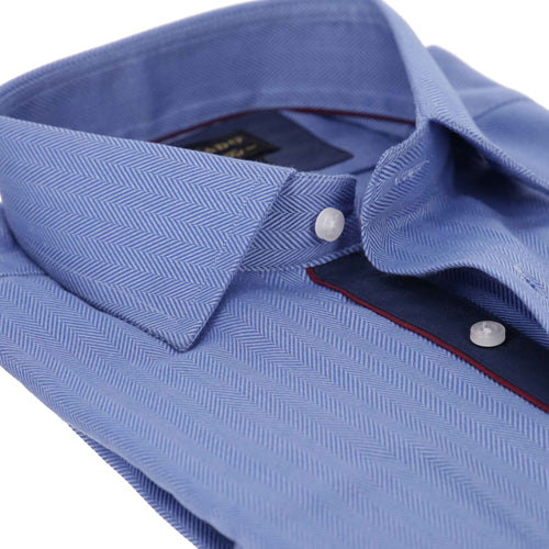 BLUE & RED PIPING SHIRT