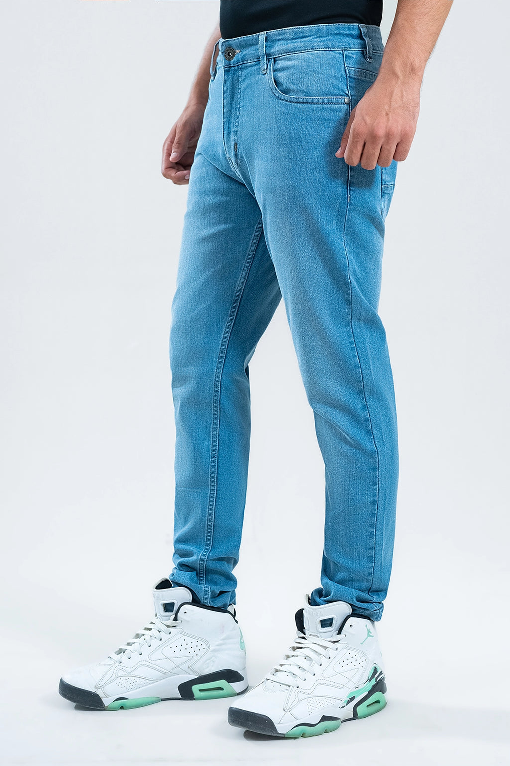 Light Blue Stretch Denim – Feels Light, Fits Right | Slim Fit