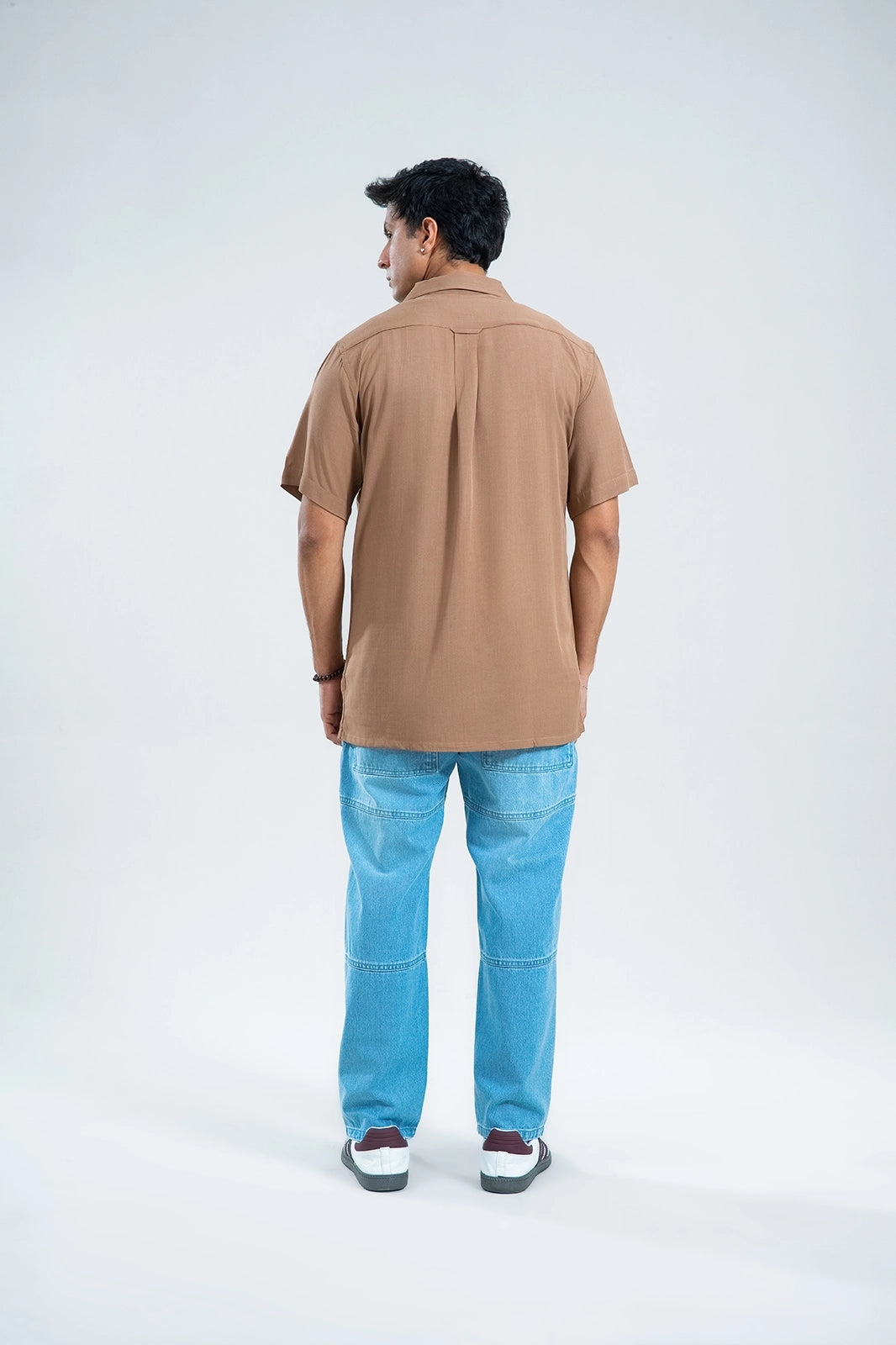 Walnut Brown Double Pocket Cuban Shirt