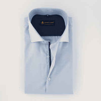 Dull Blue Harringbone Shirt