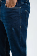 Deep Blue Grinding Denim – Ripped Clean, Built Bold | Slim Fit