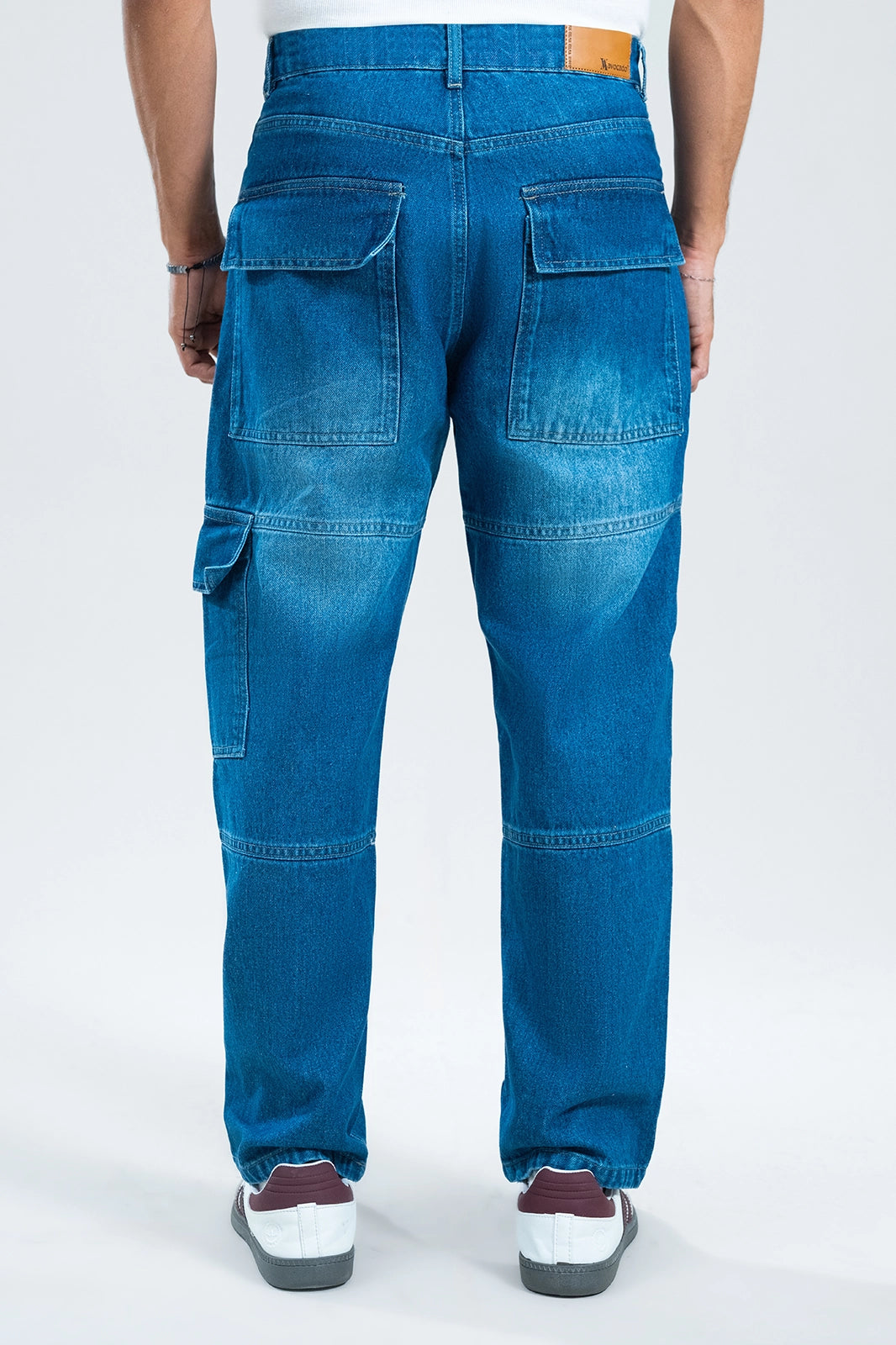 Mid Blue Cargo-Straight Fit