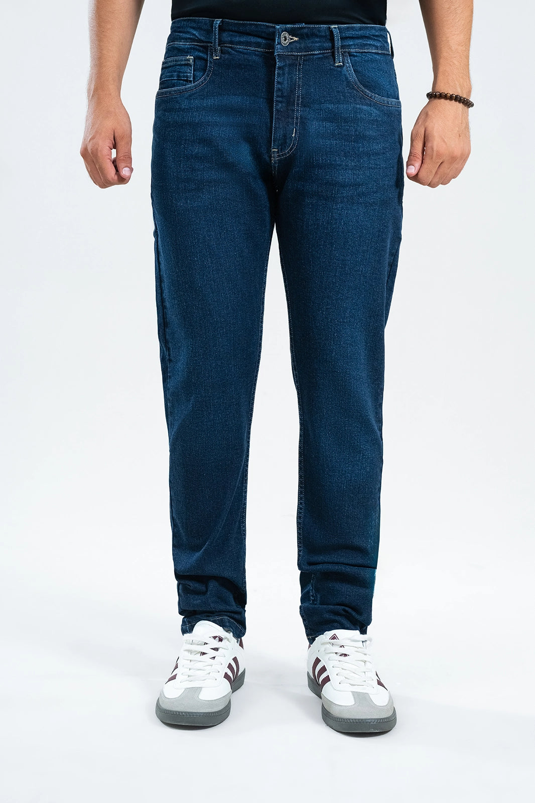 Deep Blue Stretch Denim – All Day Comfort That Moves | Slim Fit