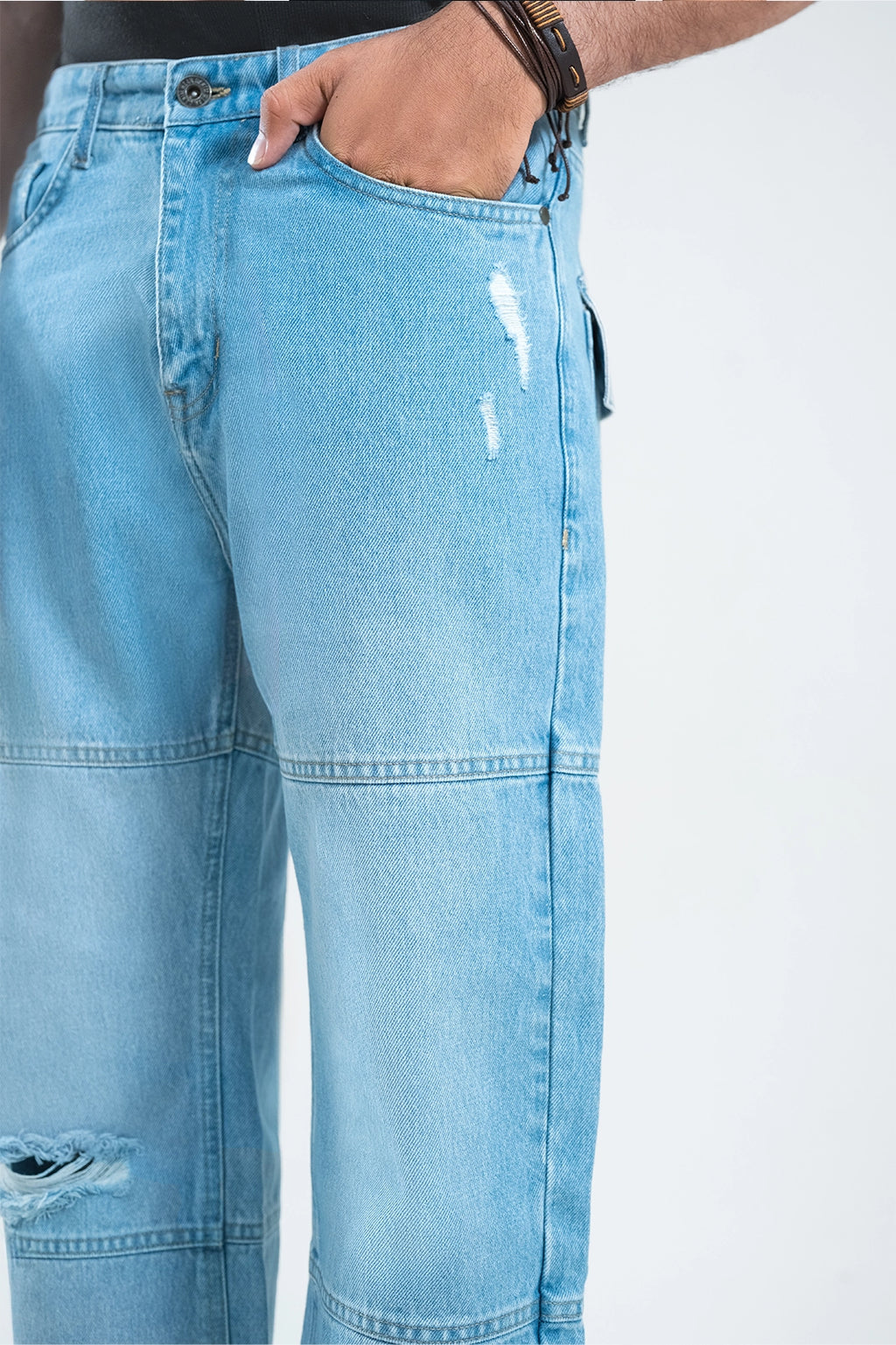 Ice Blue Grinding-Straight Fit