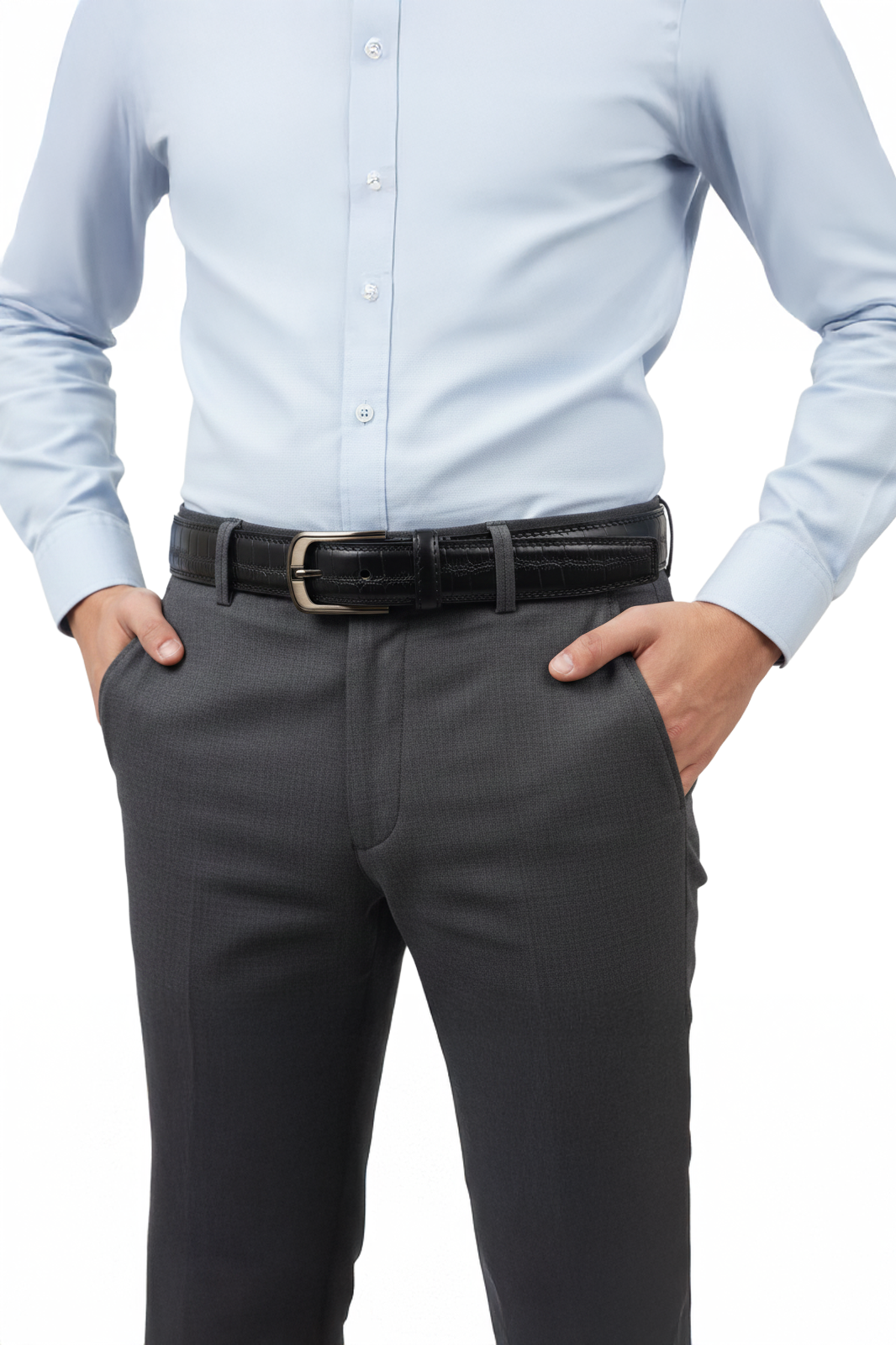 Black Texture Casual Belt