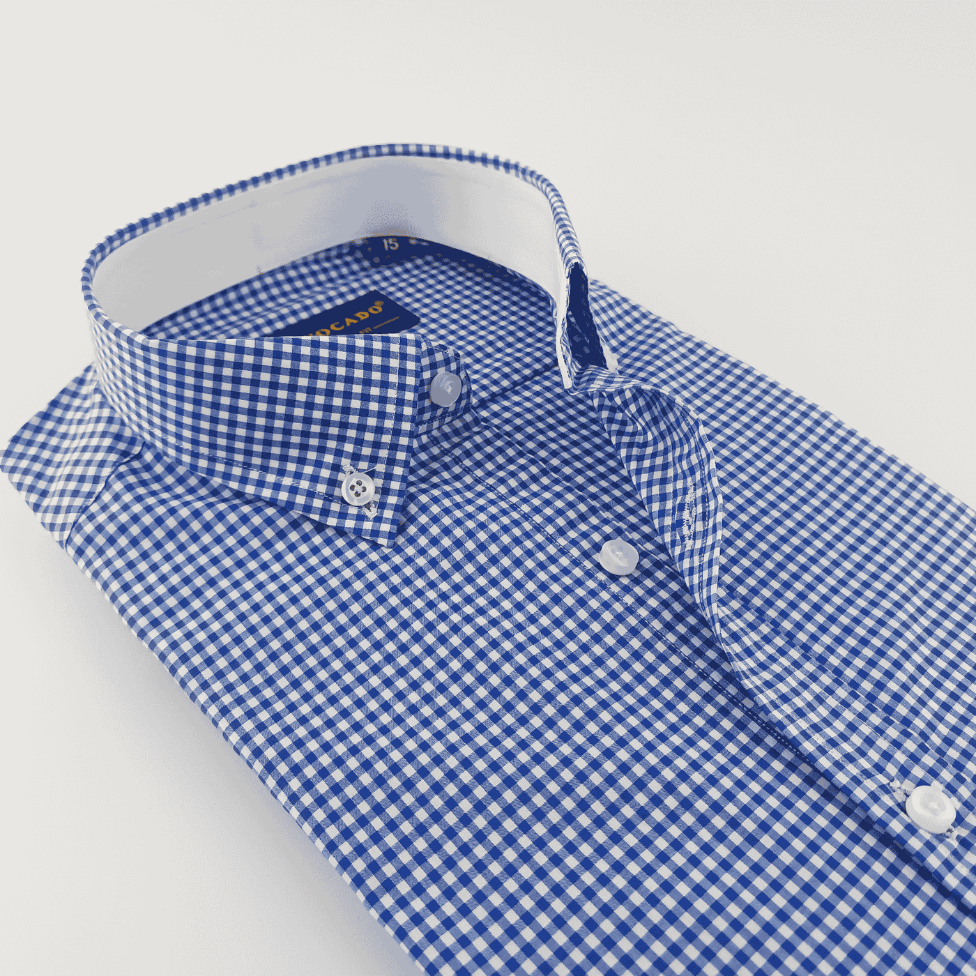 Bright Navy & White Gingham Shirt