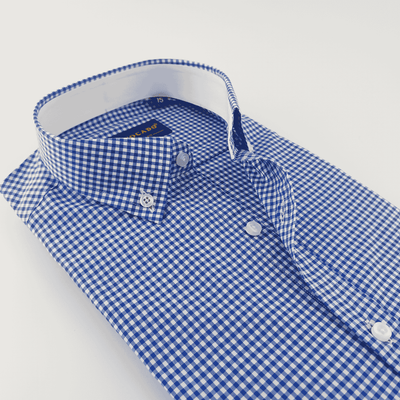 Bright Navy & White Gingham Shirt