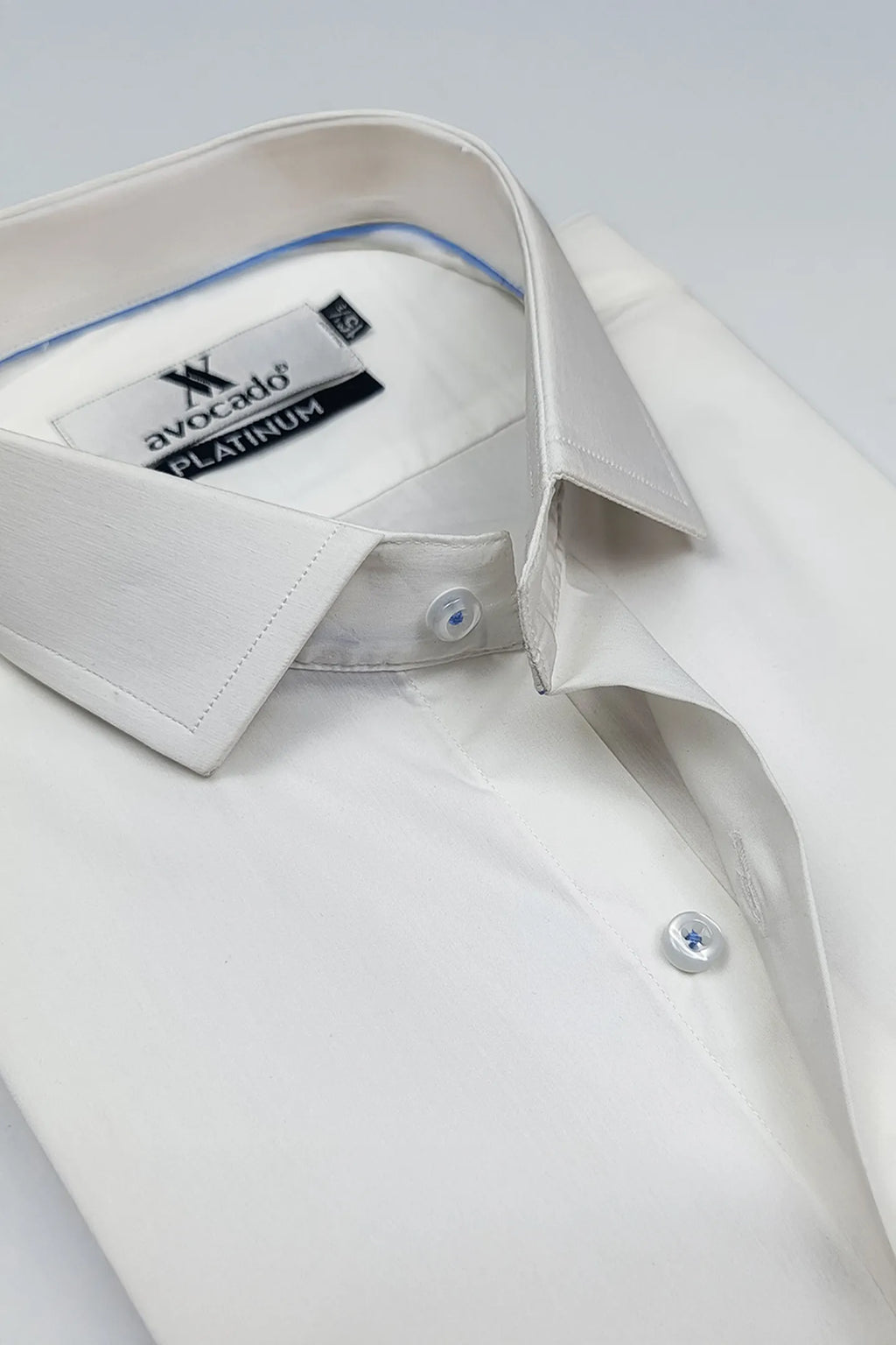 White & Blue Piping Designer Shirt