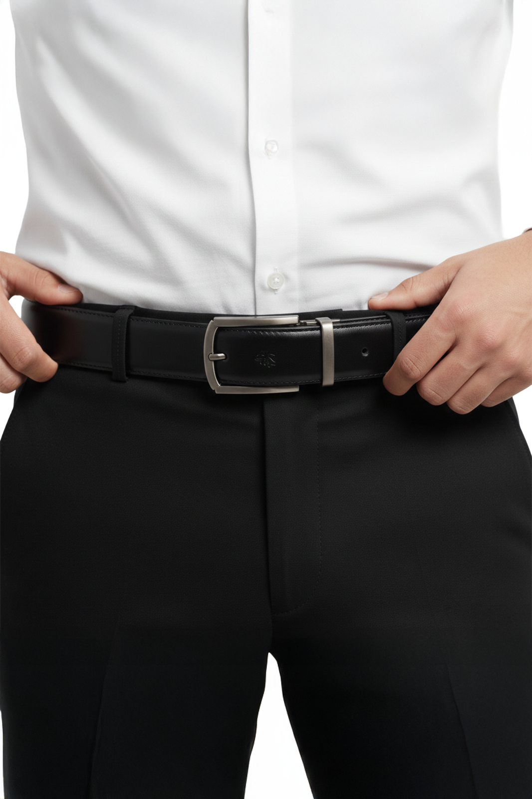 Black & Dark Brown Reversible Leather Belt