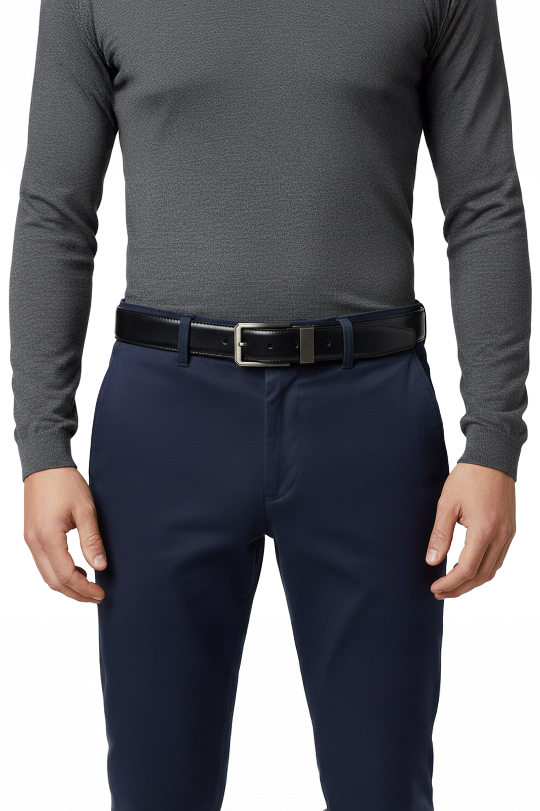 Black & Brown Reversable Leather Belt