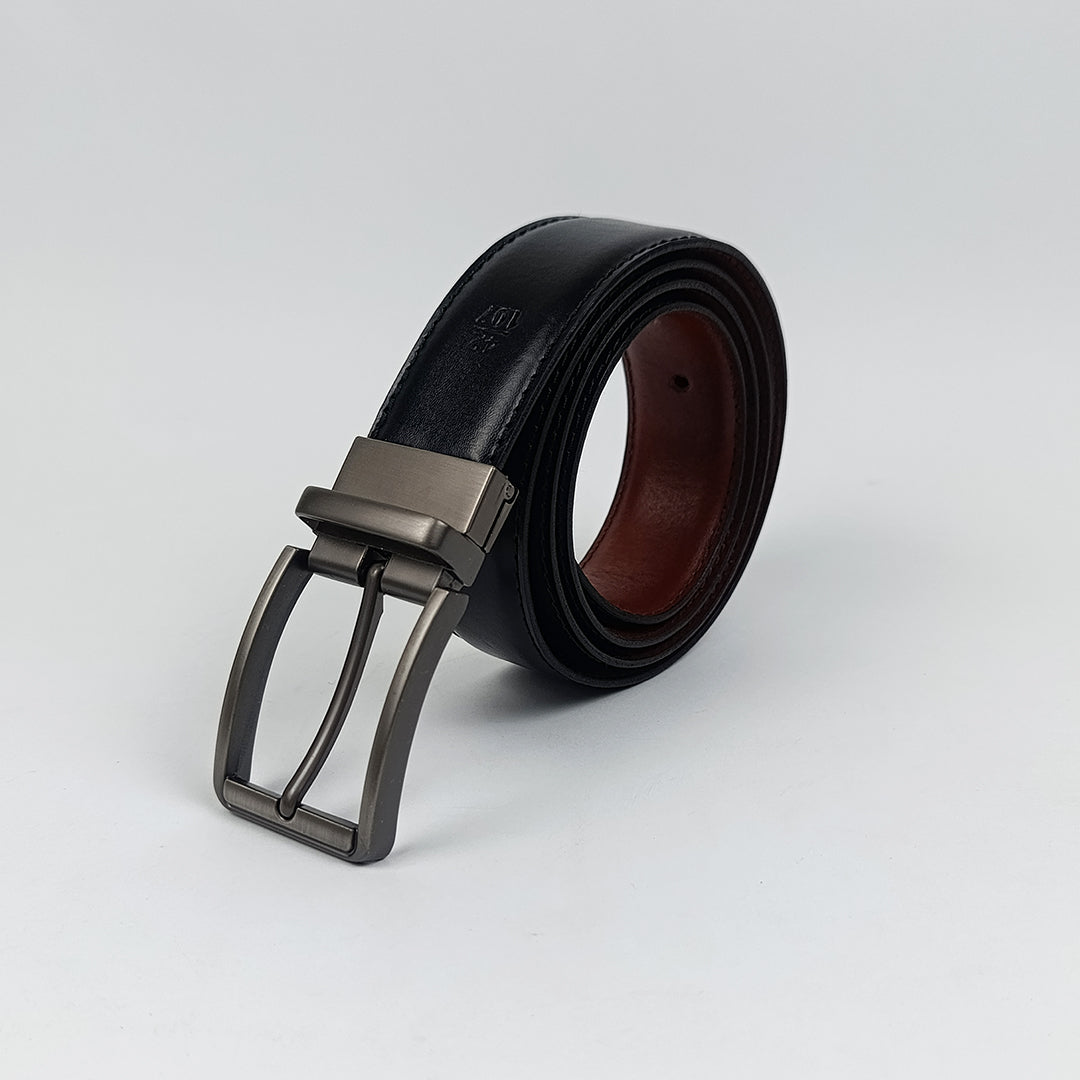 Black & Brown Reversable Leather Belt