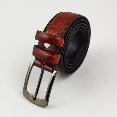 Light Brown Texture Formal Belt