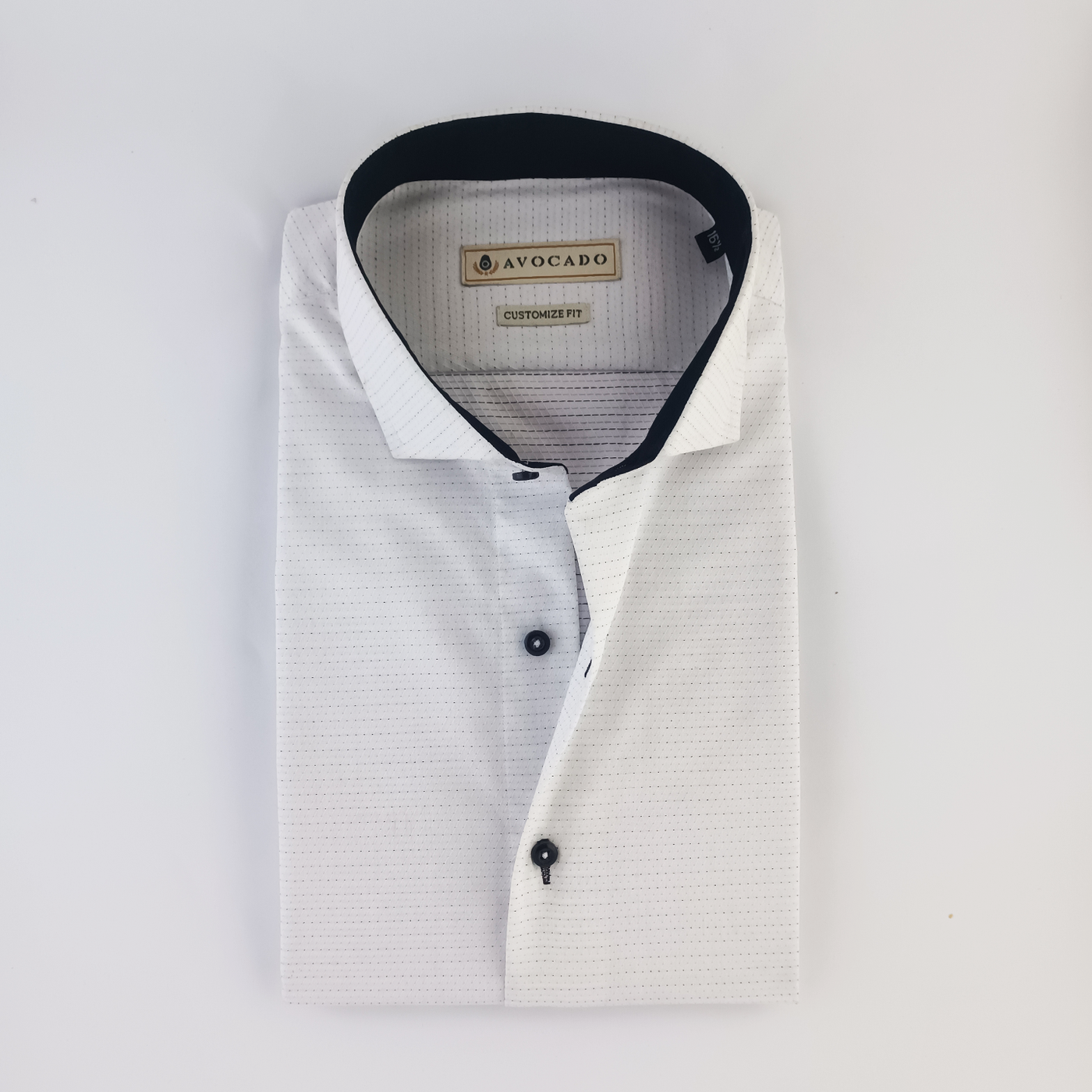 WHITE DOTTED DESIGNER SHIRT