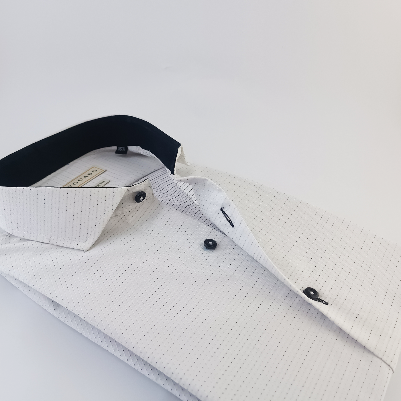 WHITE DOTTED DESIGNER SHIRT