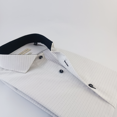 WHITE DOTTED DESIGNER SHIRT
