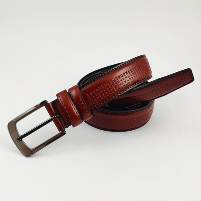 Light Brown Texture Formal Belt