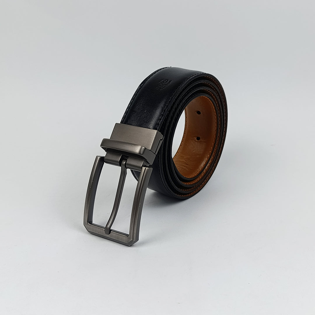 Black & Camel Brown Reversable Leather Belt