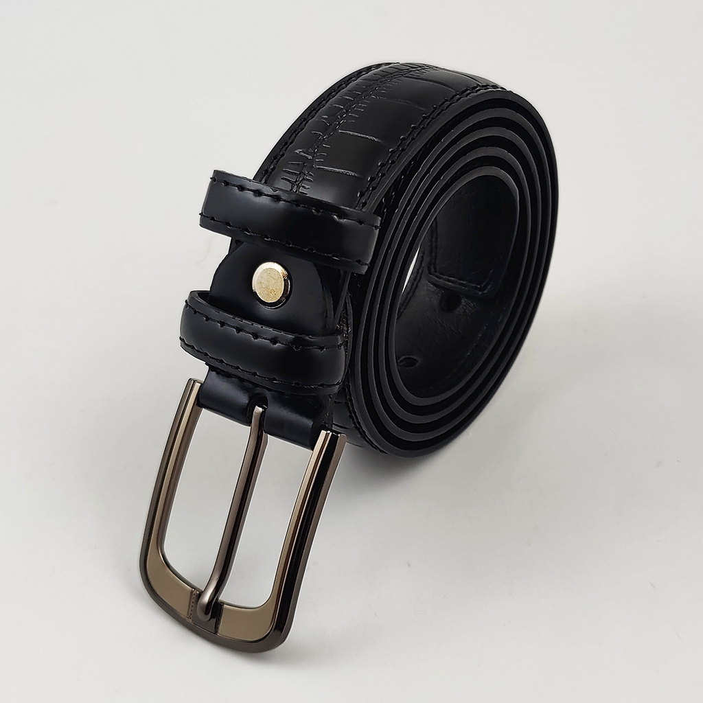 Black Texture Casual Belt