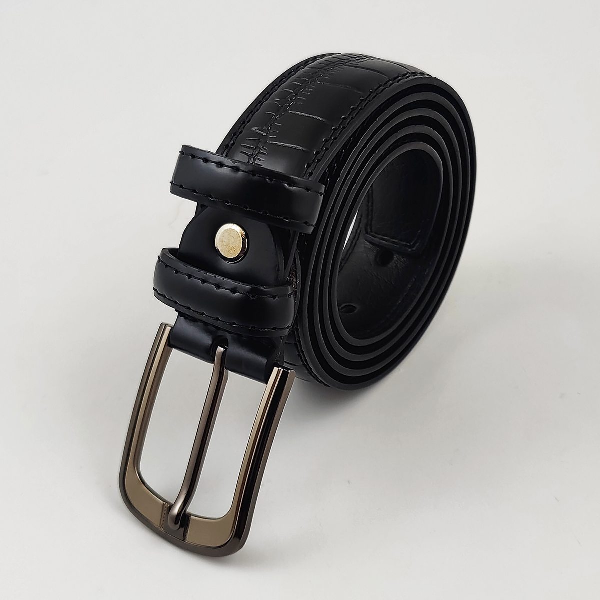 Black Texture Casual Belt