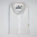 WHITE EMBROIDED LOGO SHIRT