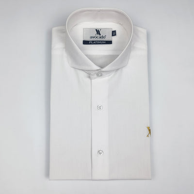 WHITE EMBROIDED LOGO SHIRT