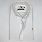 WHITE EMBROIDED LOGO SHIRT