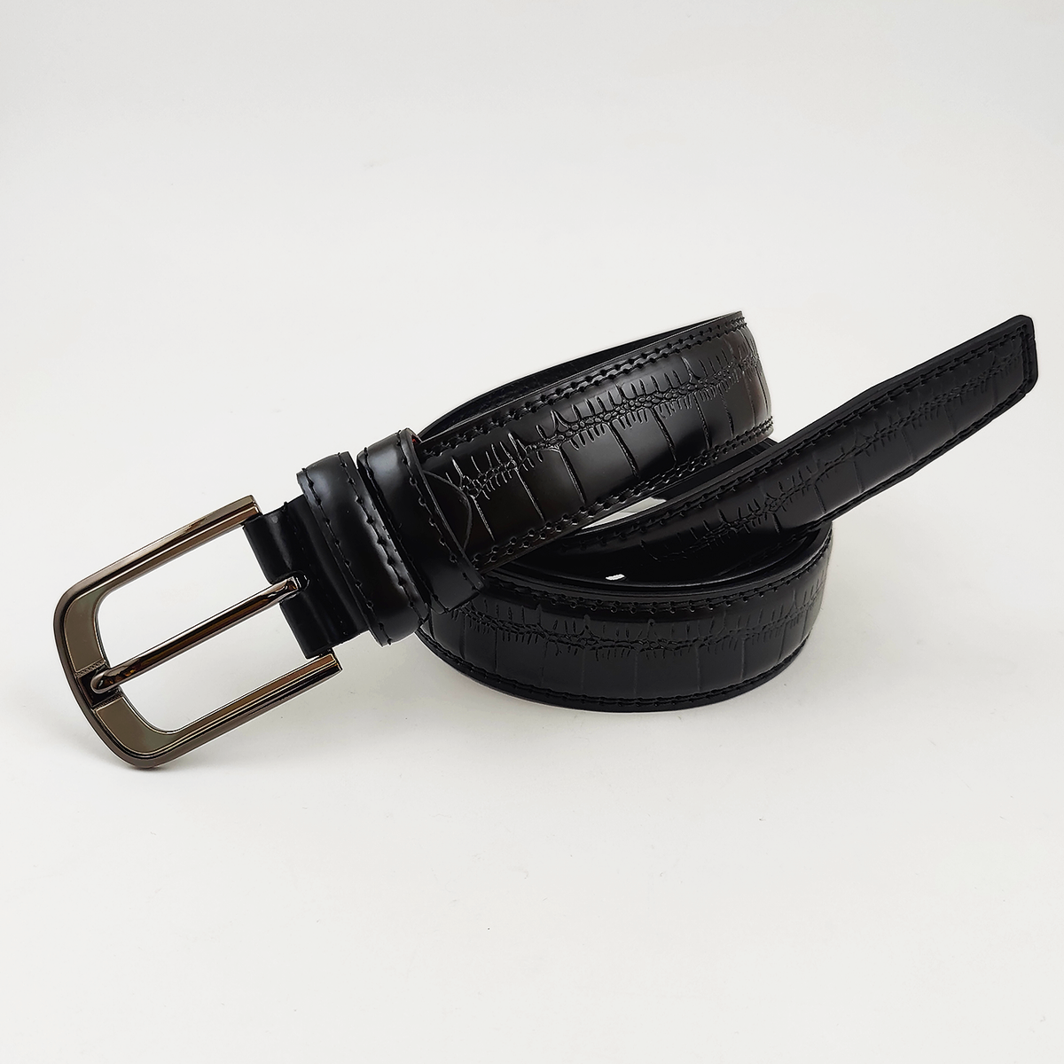 Black Texture Casual Belt