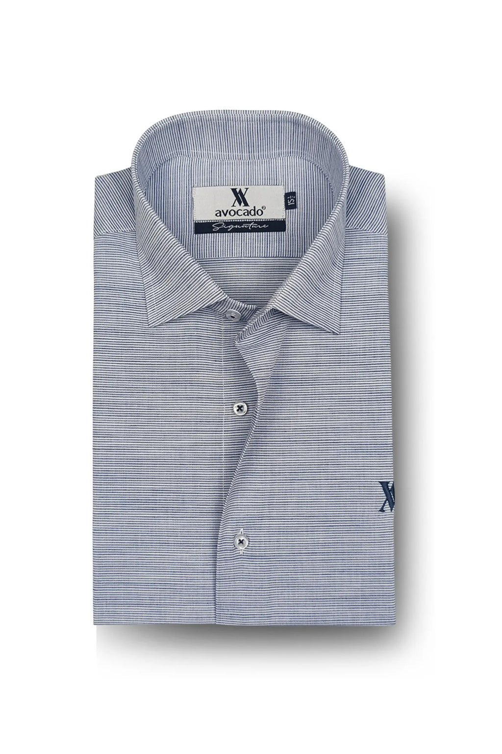 Navy & White Irish Stripes Formal Shirt