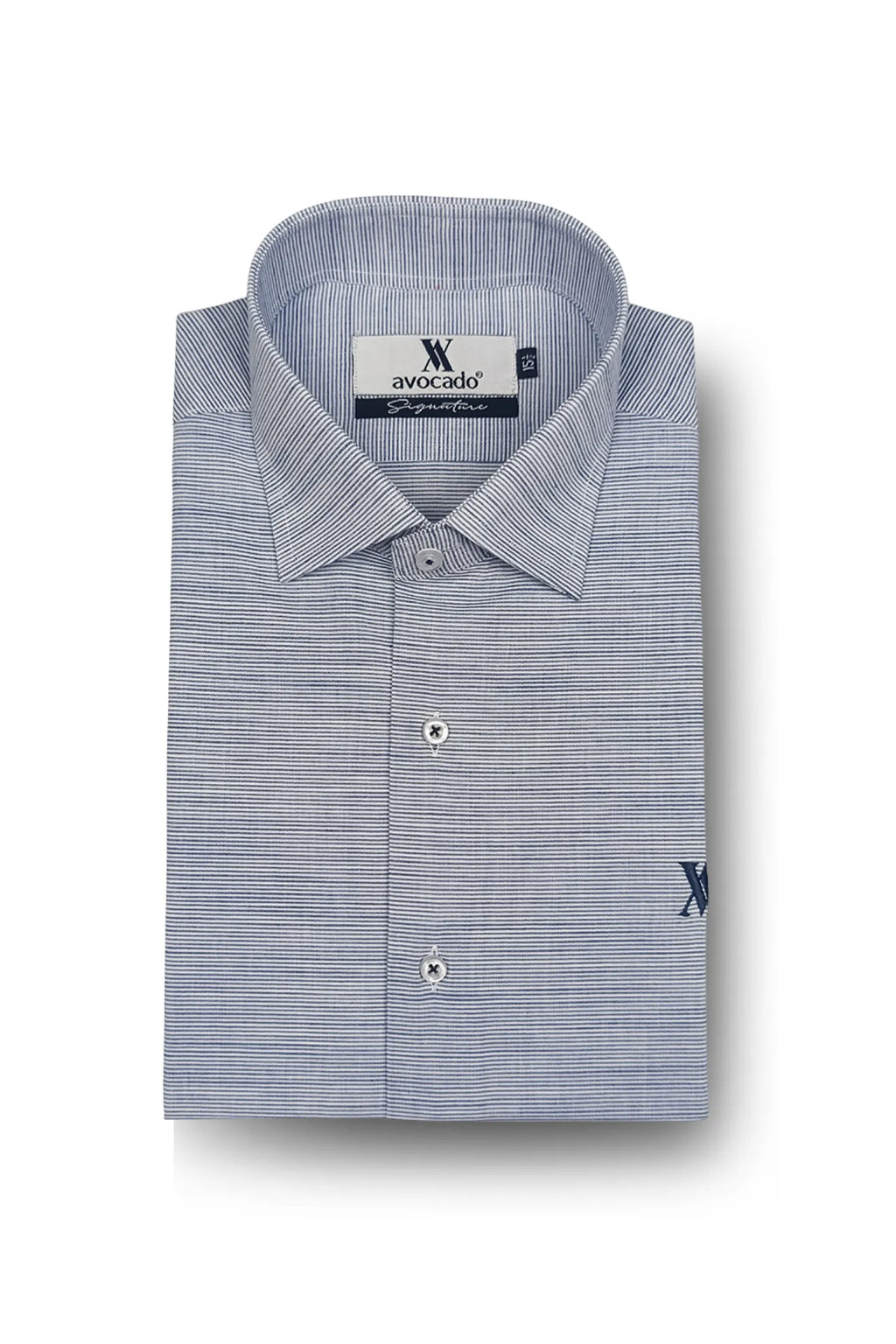 Navy & White Irish Stripes Formal Shirt