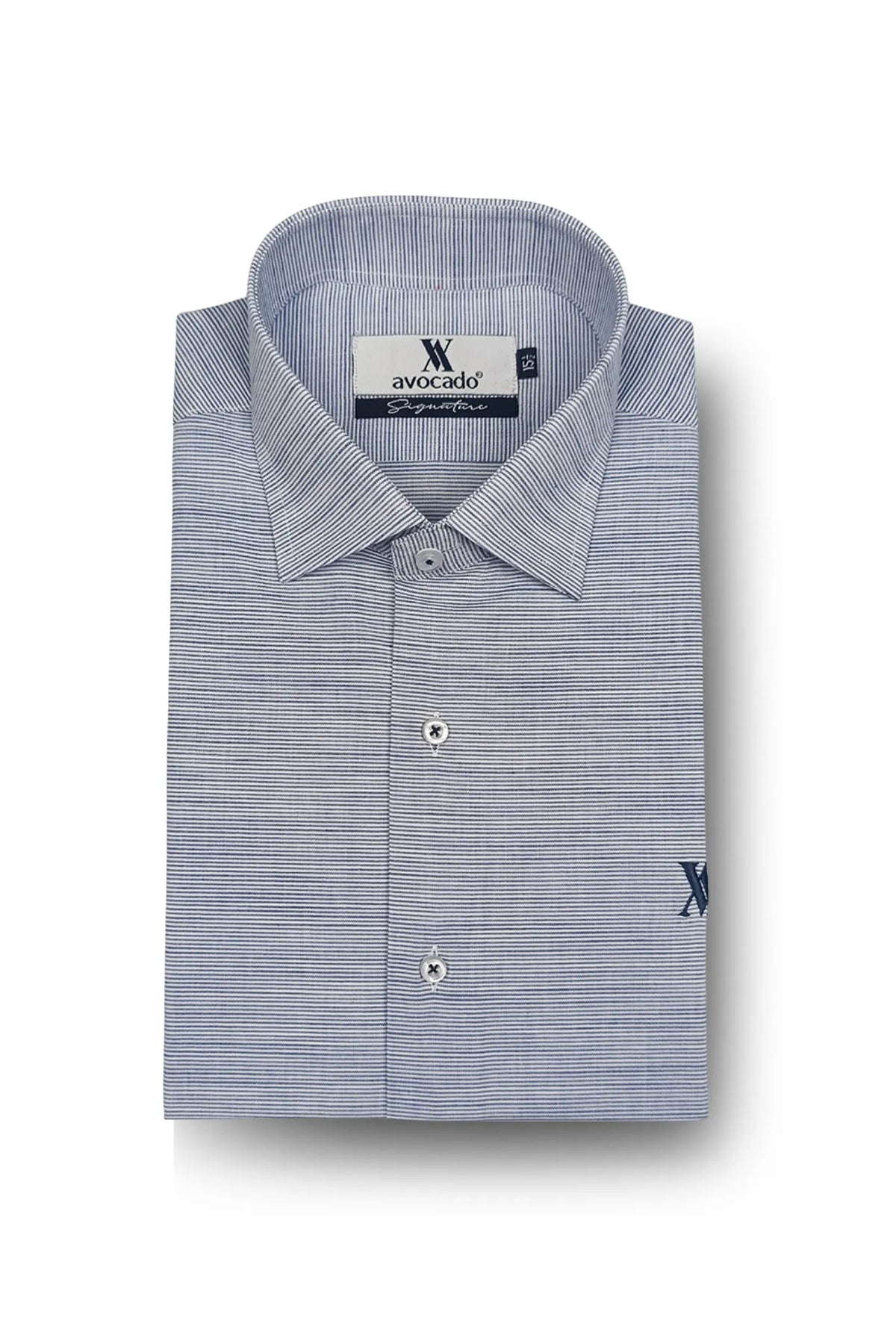 Navy & White Irish Stripes Formal Shirt