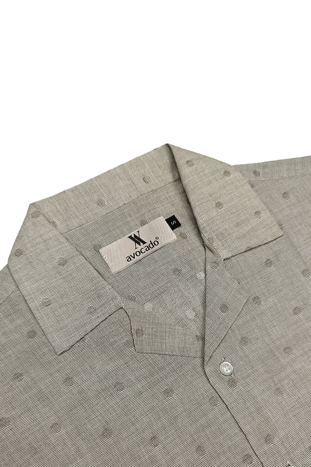 Cream & Brown Self-Textured Irish Cuban Shirt