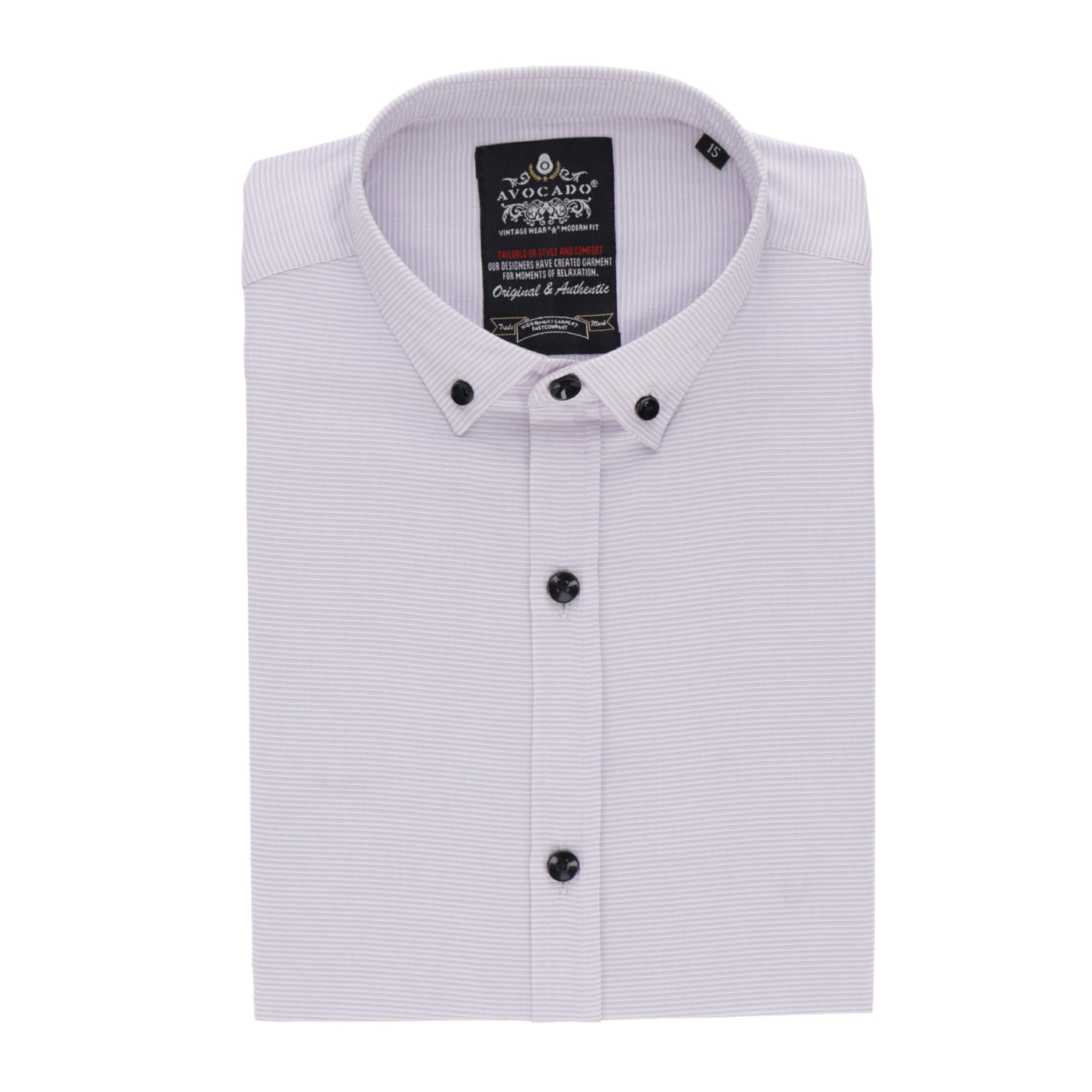 PURPLE & WHITE LINING BUTTON DOWN SHIRT